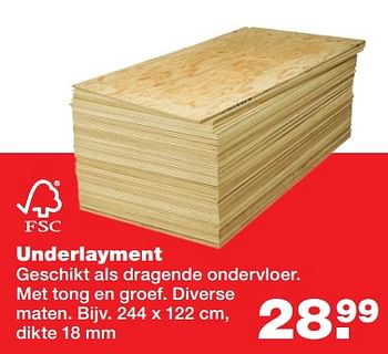 Aanbiedingen Underlayment - Huismerk - Praxis - Geldig van 28/08/2017 tot 10/09/2017 bij Praxis