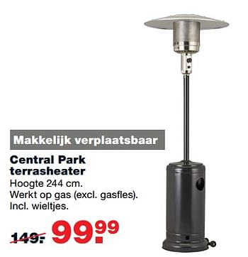 Aanbiedingen Central park terrasheater - Central Park - Geldig van 28/08/2017 tot 10/09/2017 bij Praxis