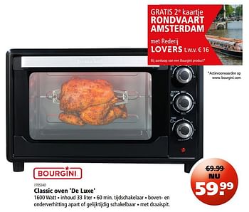 Aanbiedingen Bourgini classic oven `de luxe` - Bourgini - Geldig van 24/08/2017 tot 06/09/2017 bij Marskramer