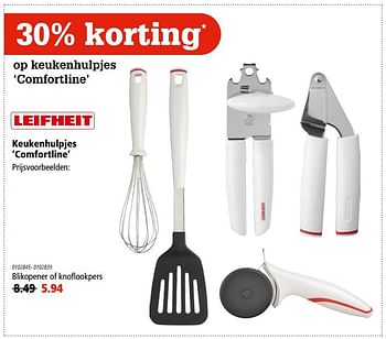Aanbiedingen Blikopener of knoflookpers - Leifheit - Geldig van 24/08/2017 tot 06/09/2017 bij Novy