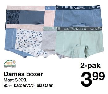 Aanbiedingen Dames boxer - Huismerk - Zeeman  - Geldig van 26/08/2017 tot 02/09/2017 bij Zeeman