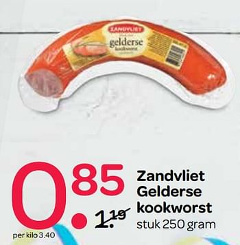 Aanbiedingen Zandvliet gelderse kookworst - Zandvliet - Geldig van 24/08/2017 tot 06/09/2017 bij Spar