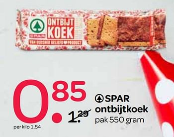 Aanbiedingen Ontbijtkoek - Spar - Geldig van 24/08/2017 tot 06/09/2017 bij Spar