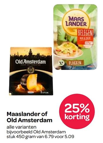 Aanbiedingen Maaslander of old amsterdam - Huismerk - Spar  - Geldig van 24/08/2017 tot 06/09/2017 bij Spar