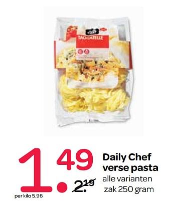 Aanbiedingen Daily chef verse pasta - Daily chef - Geldig van 24/08/2017 tot 06/09/2017 bij Spar
