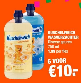 Aanbiedingen Kuschelweich wasverzachter - Kuschelweich - Geldig van 28/08/2017 tot 10/09/2017 bij Big Bazar
