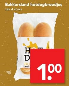 Aanbiedingen Bakkersland hotdogbroodjes - Bakkersland - Geldig van 27/08/2017 tot 02/09/2017 bij Deen Supermarkten