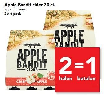Aanbiedingen Apple bandit cider - apple bandit  - Geldig van 27/08/2017 tot 02/09/2017 bij Deen Supermarkten