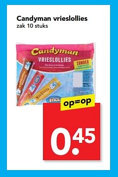 Aanbiedingen Candyman vrieslollies - Candy Man - Geldig van 27/08/2017 tot 29/08/2017 bij Deen Supermarkten
