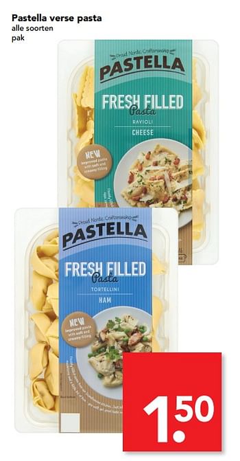 Aanbiedingen Pastella verse pasta - Pastella - Geldig van 27/08/2017 tot 02/09/2017 bij Deen Supermarkten