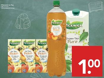 Aanbiedingen Pickwick ice tea - Pickwick - Geldig van 27/08/2017 tot 02/09/2017 bij Deen Supermarkten