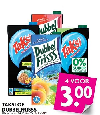 Aanbiedingen Taksi of dubbelfrisss - Huismerk - Deka Markt - Geldig van 27/08/2017 tot 02/09/2017 bij Deka Markt