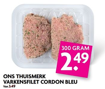 Aanbiedingen Ons thuismerk varkensfilet cordon bleu - Huismerk - Deka Markt - Geldig van 27/08/2017 tot 02/09/2017 bij Deka Markt
