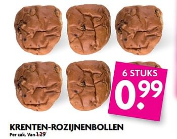 Aanbiedingen Krenten-rozijnenbollen - Huismerk - Deka Markt - Geldig van 27/08/2017 tot 02/09/2017 bij Deka Markt