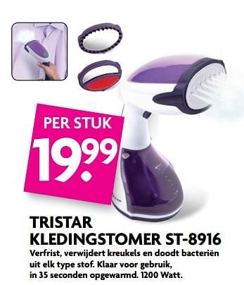Aanbiedingen Tristar kledingstomer st-8916 - Tristar - Geldig van 27/08/2017 tot 02/09/2017 bij Deka Markt