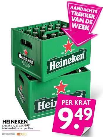 Aanbiedingen Heineken - Heineken - Geldig van 27/08/2017 tot 02/09/2017 bij Deka Markt