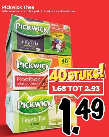 Aanbiedingen Pickwick thee - Pickwick - Geldig van 27/08/2017 tot 02/09/2017 bij Vomar