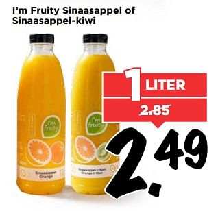 Aanbiedingen I`m fruity sinaasappel of sinaasappel-kiwi - I'm fruity - Geldig van 27/08/2017 tot 02/09/2017 bij Vomar