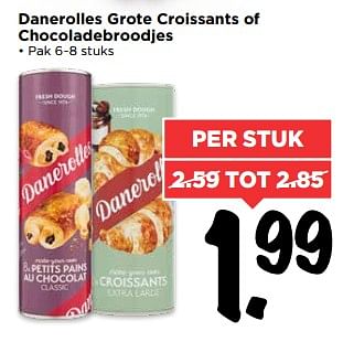 Aanbiedingen Danerolles grote croissants of chocoladebroodjes - Danerolles - Geldig van 27/08/2017 tot 02/09/2017 bij Vomar