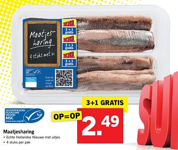 Aanbiedingen Maatjesharing - Huismerk - Lidl - Geldig van 27/08/2017 tot 03/09/2017 bij Lidl