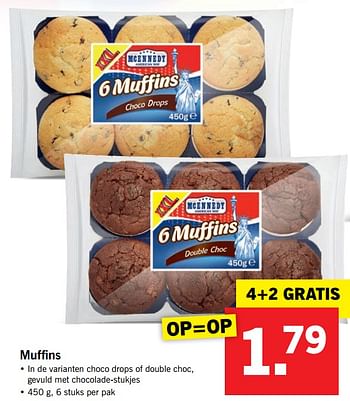 Aanbiedingen Muffins - Mcennedy - Geldig van 27/08/2017 tot 03/09/2017 bij Lidl