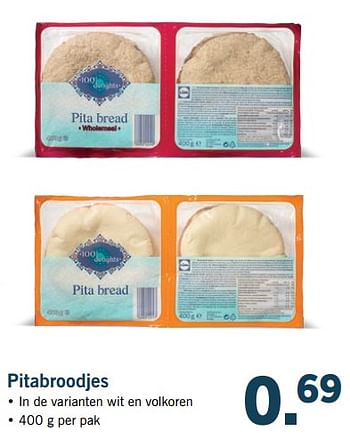 Aanbiedingen Pitabroodjes - 1001 Delights - Geldig van 27/08/2017 tot 03/09/2017 bij Lidl