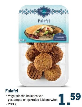 Aanbiedingen Falafel - 1001 Delights - Geldig van 27/08/2017 tot 03/09/2017 bij Lidl
