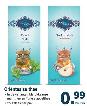 Aanbiedingen Oriëntaalse thee - 1001 Delights - Geldig van 27/08/2017 tot 03/09/2017 bij Lidl