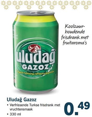 Aanbiedingen Uludag gazoz - Uludag - Geldig van 27/08/2017 tot 03/09/2017 bij Lidl