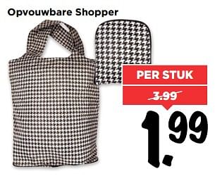 Aanbiedingen Opvouwbare shopper - Huismerk Vomar - Geldig van 27/08/2017 tot 02/09/2017 bij Vomar