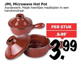 Aanbiedingen Jml microwave hot pot - Huismerk Vomar - Geldig van 27/08/2017 tot 02/09/2017 bij Vomar