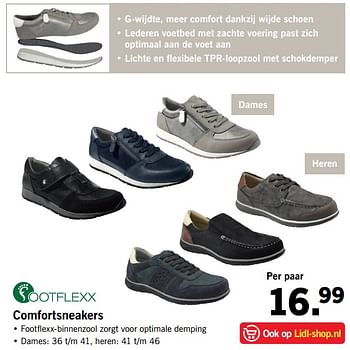 Aanbiedingen Comfortsneakers - Footflexx - Geldig van 27/08/2017 tot 03/09/2017 bij Lidl