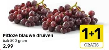 Aanbiedingen Pitloze blauwe druiven - Huismerk - Em-té - Geldig van 27/08/2017 tot 02/09/2017 bij Em-té