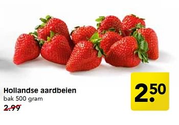 Aanbiedingen Hollandse aardbeien - Huismerk - Em-té - Geldig van 27/08/2017 tot 02/09/2017 bij Em-té