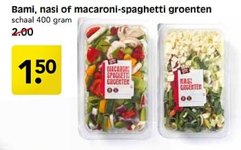 Aanbiedingen Bami, nasi of macaroni-spaghetti groenten - Huismerk - Em-té - Geldig van 27/08/2017 tot 02/09/2017 bij Em-té