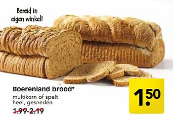 Aanbiedingen Boerenland brood - Huismerk - Em-té - Geldig van 27/08/2017 tot 02/09/2017 bij Em-té