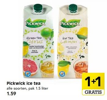 Aanbiedingen Pickwick ice tea - Pickwick - Geldig van 27/08/2017 tot 02/09/2017 bij Em-té