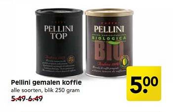 Aanbiedingen Pellini gemalen koffie - Pellini - Geldig van 27/08/2017 tot 02/09/2017 bij Em-té