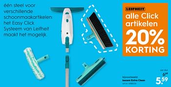 Aanbiedingen Bezem extra clean - Huismerk - Blokker - Geldig van 26/08/2017 tot 06/09/2017 bij Blokker