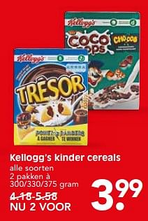 Aanbiedingen Kellogg`s kinder cereals - Kellogg's - Geldig van 27/08/2017 tot 02/09/2017 bij Em-té