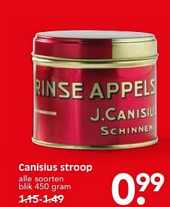 Aanbiedingen Canisius stroop - Canisius - Geldig van 27/08/2017 tot 02/09/2017 bij Em-té