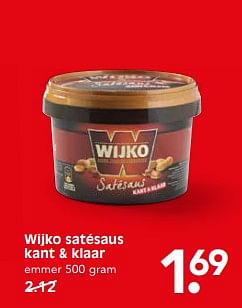 Aanbiedingen Wijko satésaus kant + klaar - Wijko - Geldig van 27/08/2017 tot 02/09/2017 bij Em-té