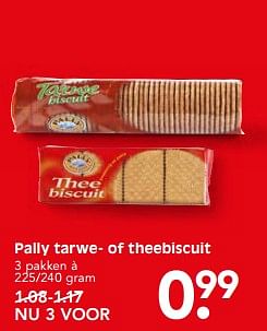 Aanbiedingen Pally tarwe- of theebiscuit - Huismerk - Em-té - Geldig van 27/08/2017 tot 02/09/2017 bij Em-té