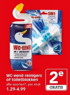 Aanbiedingen Wc-eend reinigers of toiletblokken - WC Eend - Geldig van 27/08/2017 tot 02/09/2017 bij Em-té