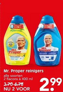 Aanbiedingen Mr. proper reinigers - Mr. Proper - Geldig van 27/08/2017 tot 02/09/2017 bij Em-té