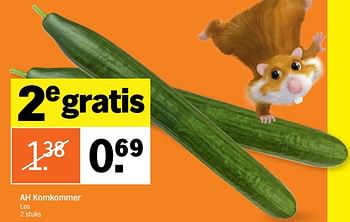 Aanbiedingen Komkommer - Huismerk - Albert Heijn - Geldig van 28/08/2017 tot 03/09/2017 bij Albert Heijn