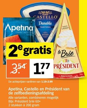 Aanbiedingen Président brie 60+ - Huismerk - Albert Heijn - Geldig van 28/08/2017 tot 03/09/2017 bij Albert Heijn