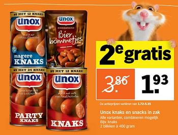 Aanbiedingen Unox knaks - Unox - Geldig van 28/08/2017 tot 03/09/2017 bij Albert Heijn