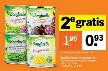 Aanbiedingen Bonduelle crispy maïs - Bonduelle - Geldig van 28/08/2017 tot 03/09/2017 bij Albert Heijn