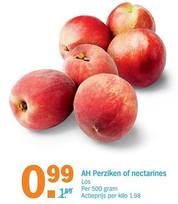 Aanbiedingen Perziken of nectarines - Huismerk - Albert Heijn - Geldig van 28/08/2017 tot 03/09/2017 bij Albert Heijn